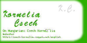 kornelia csech business card